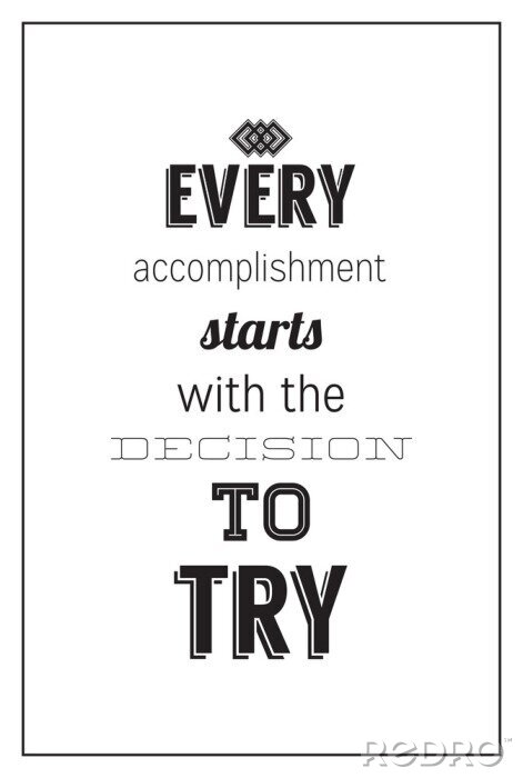 Sticker Motiverend citaat in retrostijl