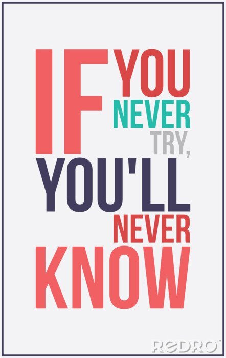 Sticker Motiverende kleurrijke inscripties