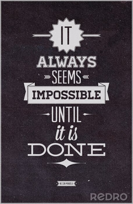 Sticker Motiverende zin op een donkere achtergrond