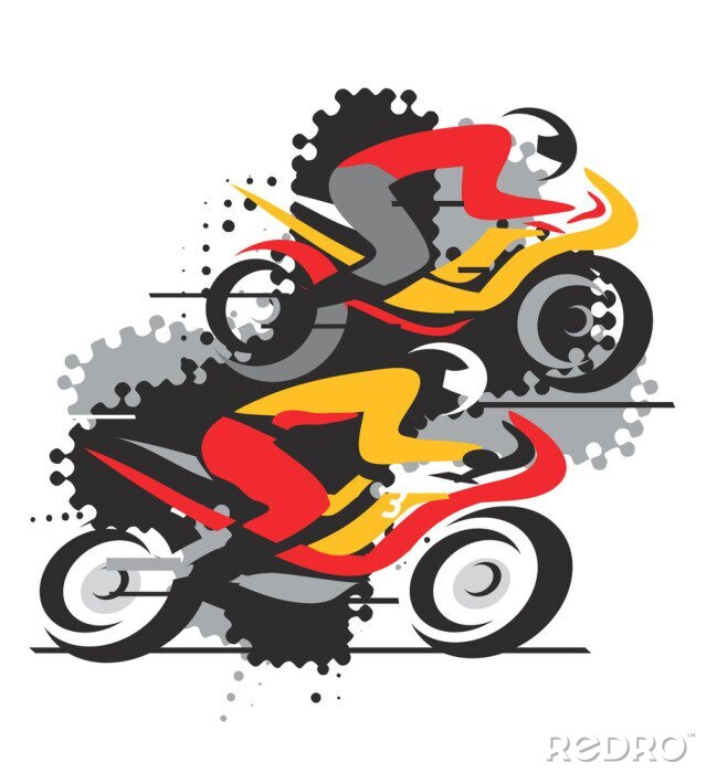 Sticker Motorfiets concurrentie