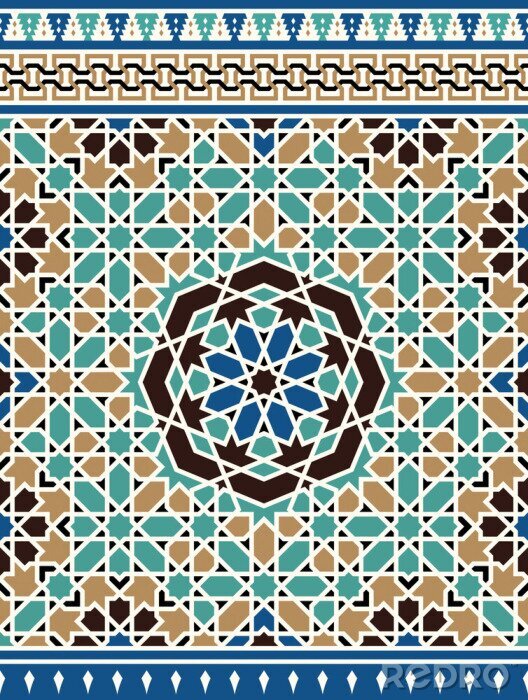 Sticker Mozaïek in Marokkaanse stijl