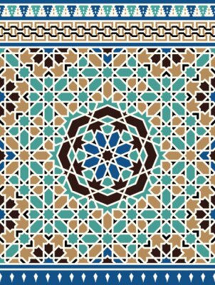 Sticker Mozaïek in Marokkaanse stijl