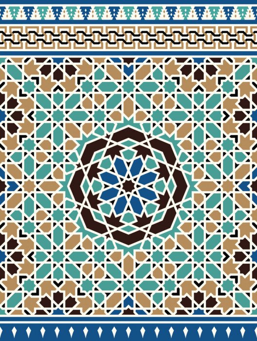 Sticker Mozaïek in Marokkaanse stijl