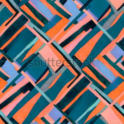 Sticker Mozaïek van gebarsten gekleurde tegels