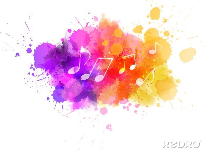 Sticker Music colorful background