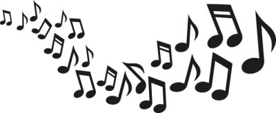 Sticker Music notes wave