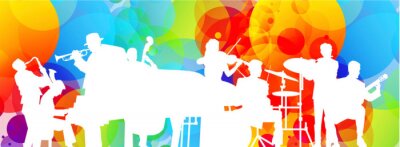 Sticker musicisti, musica, concerto, festa