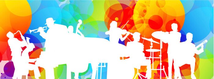 Sticker musicisti, musica, concerto, festa