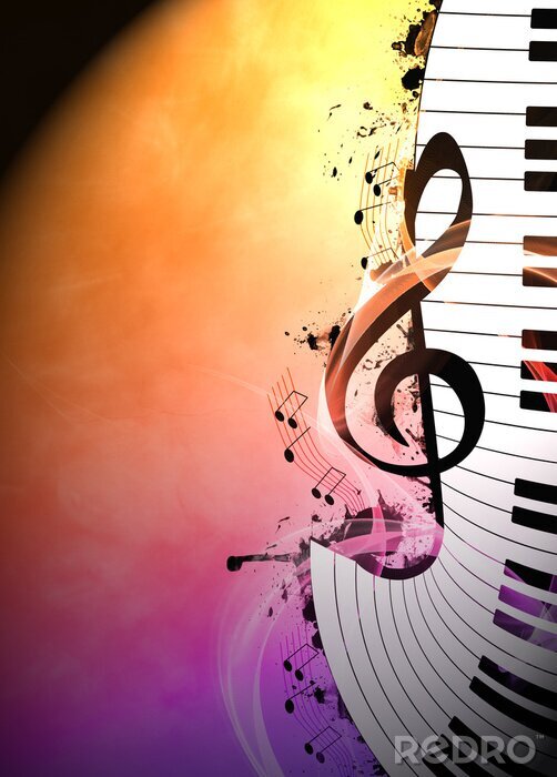 Sticker Muziek achtergrond