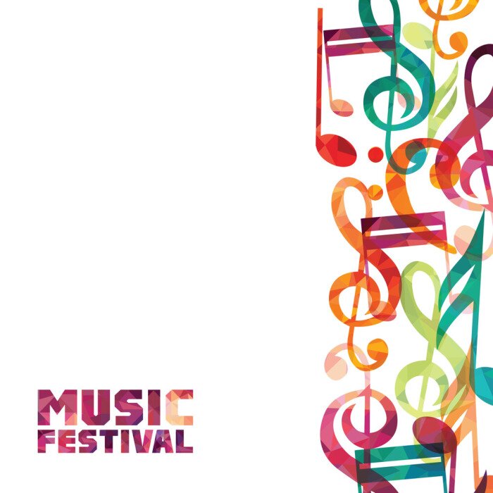 Sticker Muziek achtergrond. vector illustratie