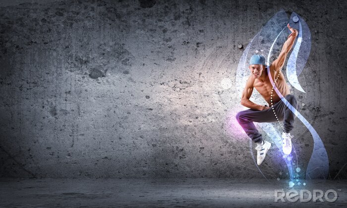 Sticker Muziek en danser