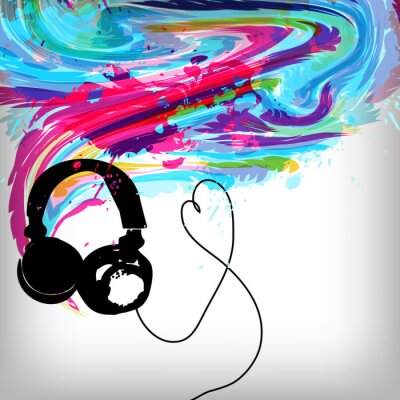 Muziek en kleurrijke stromen