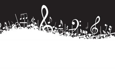 Sticker Muzieknotities Border