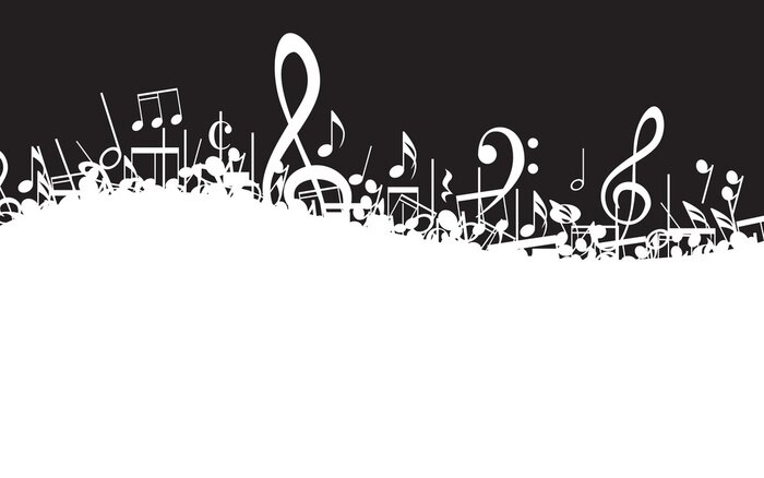 Sticker Muzieknotities Border