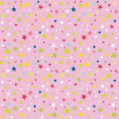 Sticker Naadloos herhalend patroon met sterren