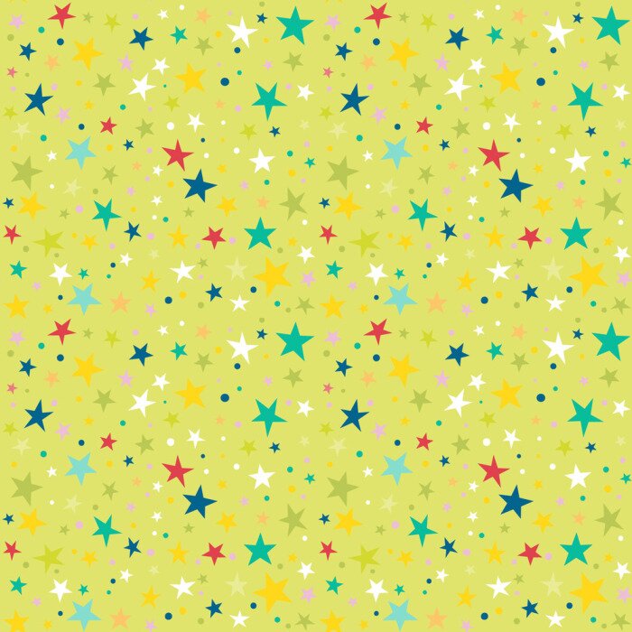Sticker Naadloos herhalend patroon met sterren