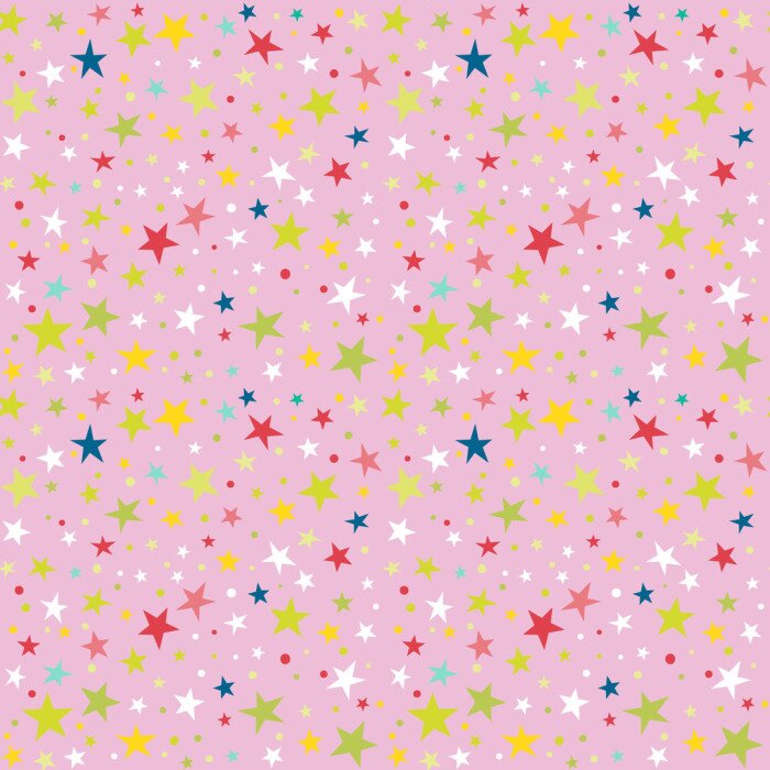 Sticker Naadloos herhalend patroon met sterren