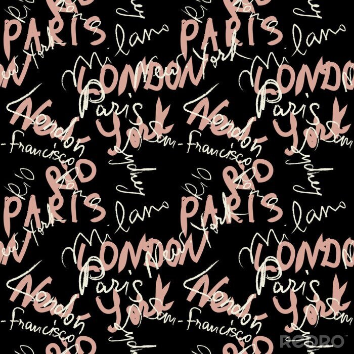 Sticker Naadloos reispatroon