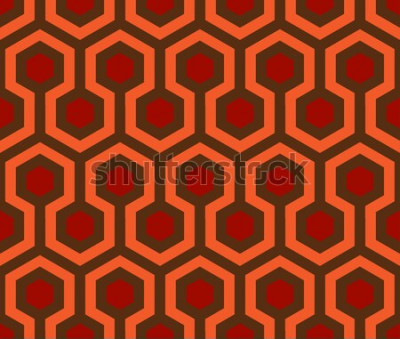 Sticker Naadloos zeshoek vectorpatroon.