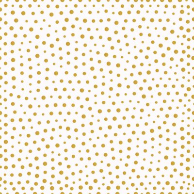 Sticker naadloze patroon met goud geschilderde stippen