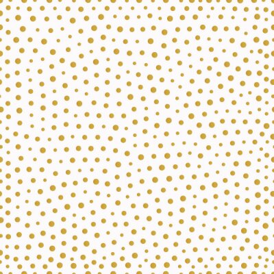 Sticker naadloze patroon met goud geschilderde stippen