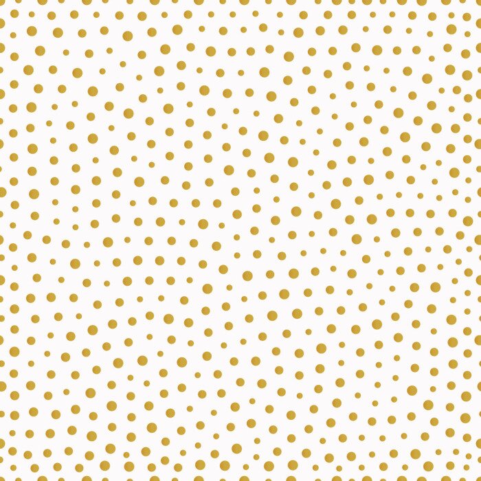 Sticker naadloze patroon met goud geschilderde stippen
