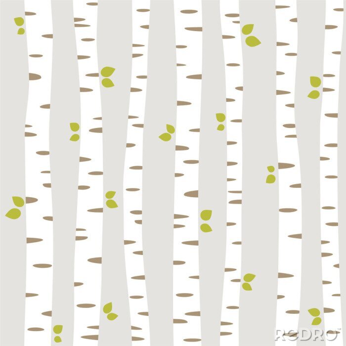 Sticker naadloze patroon met zomer bos