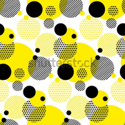 Sticker naadloze stippen modern patroon. witte achtergrond geometrie cirkel kleur naadloze stof monster. geometrische patroon staal vectorillustratie