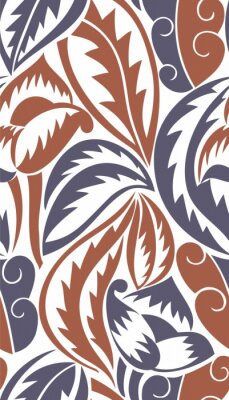 Sticker Naadloze Victorian Wallpaper - Bladeren