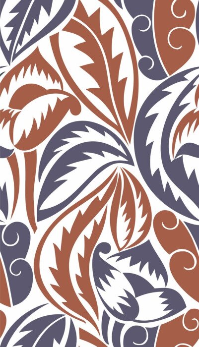 Sticker Naadloze Victorian Wallpaper - Bladeren