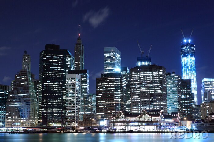 Sticker Nacht boven Manhattan