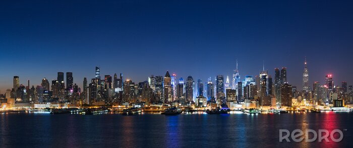 Sticker Nachtelijke hemel boven New York City