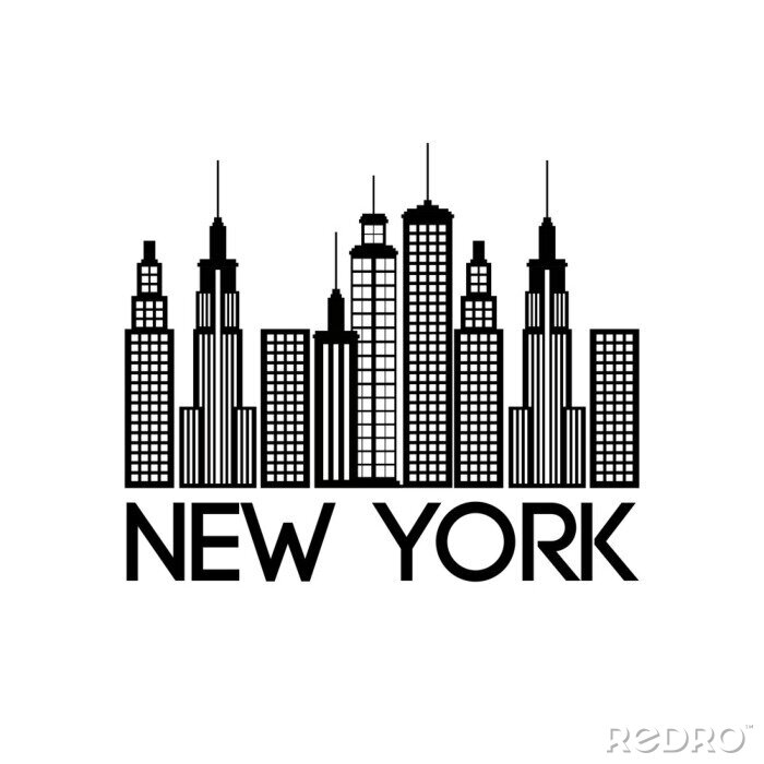 Sticker New York City scene vector illustratie ontwerp