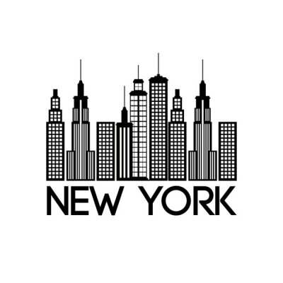 Sticker New York City scene vector illustratie ontwerp