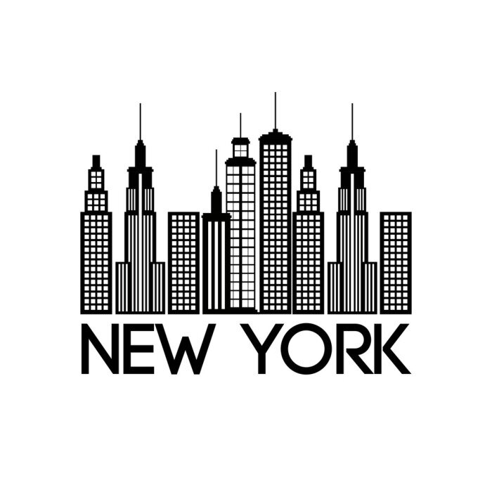 Sticker New York City scene vector illustratie ontwerp