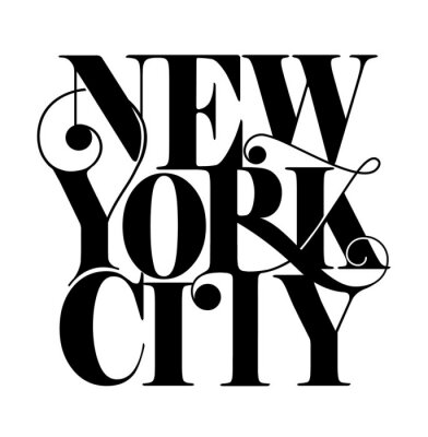 Sticker New York City text design