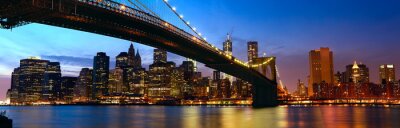 New York in het nachtlandschap