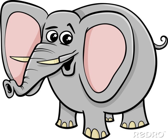 Sticker olifant dier karakter cartoon