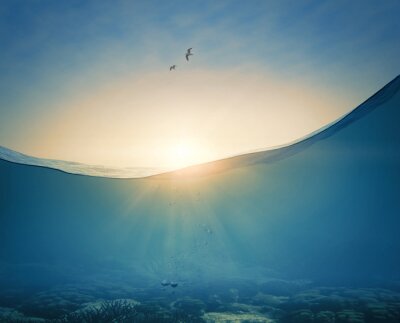 Sticker Onderwater achtergrond