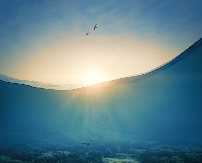 Sticker Onderwater achtergrond