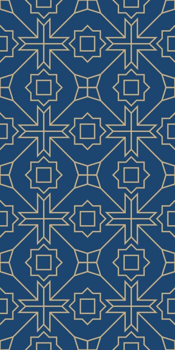 Sticker Oosters patroon in twee kleuren