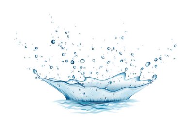 Sticker Opspattend water moderne illustratie