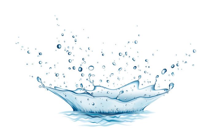 Sticker Opspattend water moderne illustratie