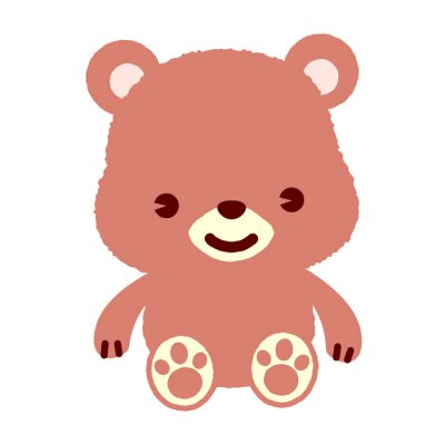 Sticker Oranje pluizig speelgoedbeer