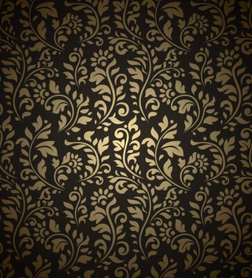 Ornamenten van kronkelende bloemen in vintage