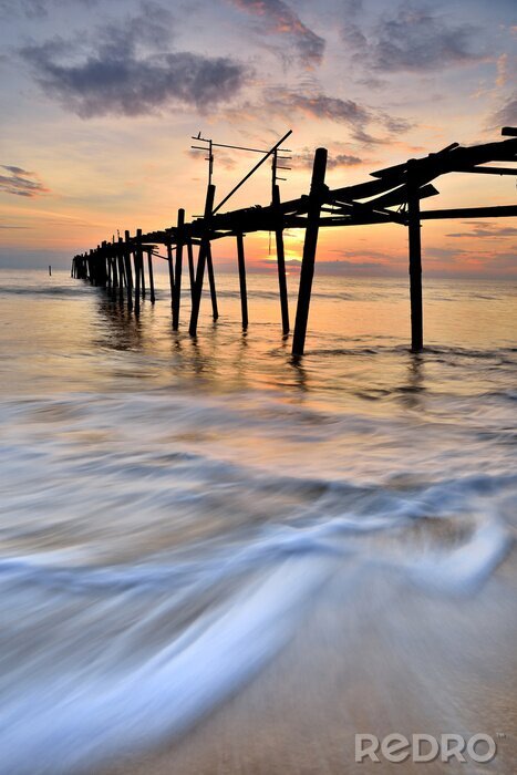 Sticker Oude brug tegen de lucht