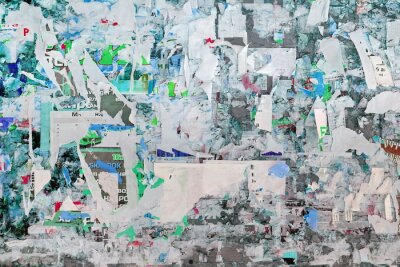 Sticker Oude Urban Billboard met gescheurde Gepelde Poster Abstracte Achtergrond