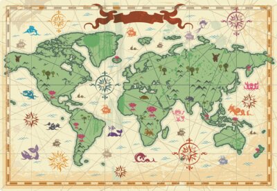 Oude wereldkaart