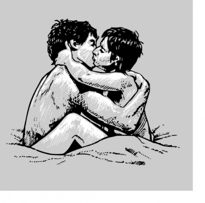 Sticker Paar kussend