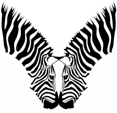 Sticker paar zebra's